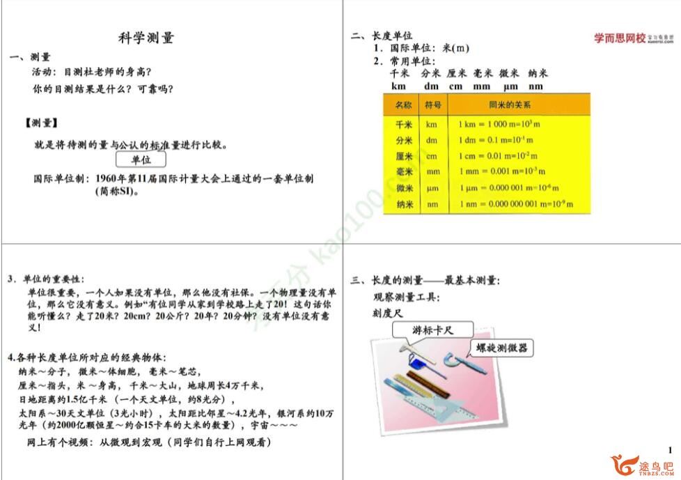 陆巍巍 初一科学年卡目标满分班（华师大版）47讲带讲义 百度网盘分享