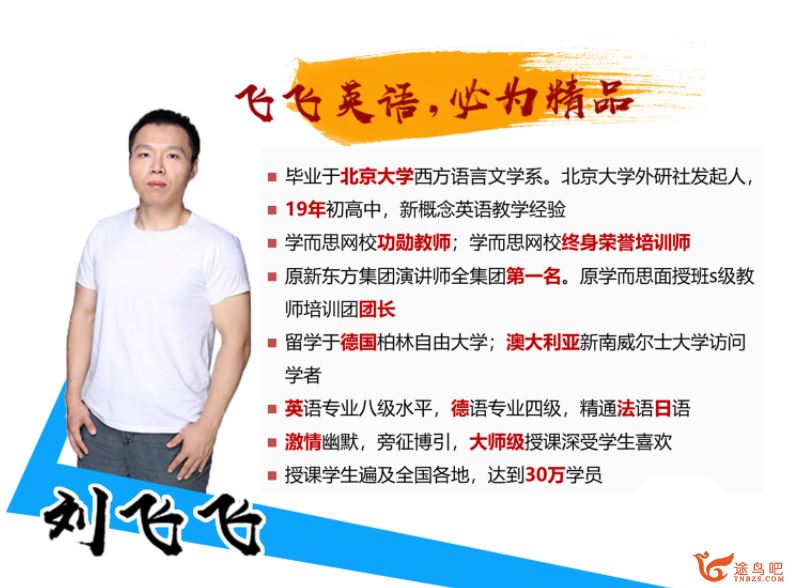 刘飞飞 初中英语语法 初一英语六次课攻破语法高频考课程视频百度云下载