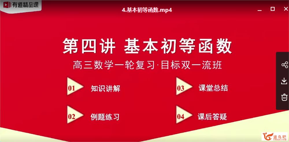 yd精品课2021高考数学 王伟数学一轮复习双一流班课程视频百度云下载