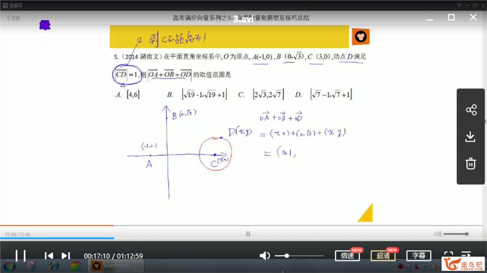 猿辅导专题课 赵礼显 高考满分攻略系列 向量 5讲视频合集百度网盘下载