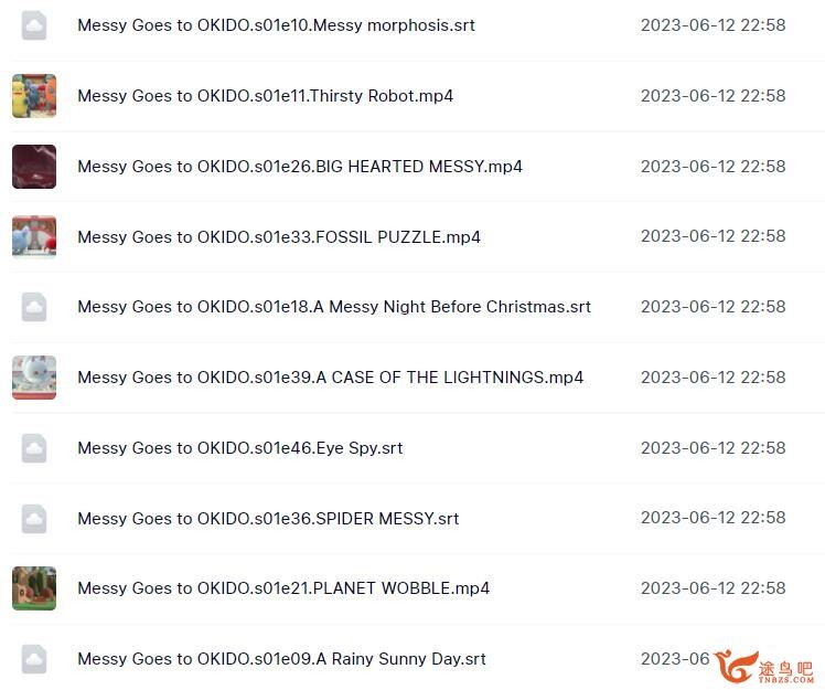 全英文动画片 Messy Goes To OKIDO 梅西去乐趣岛全2季52集高清 百度网盘下载