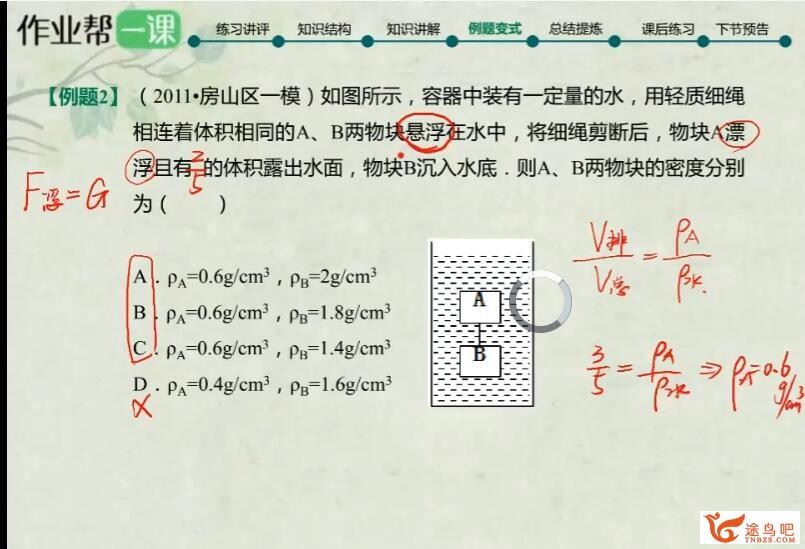 作业帮2018春初二物理尖端培优班沪科版21讲 百度网盘分享