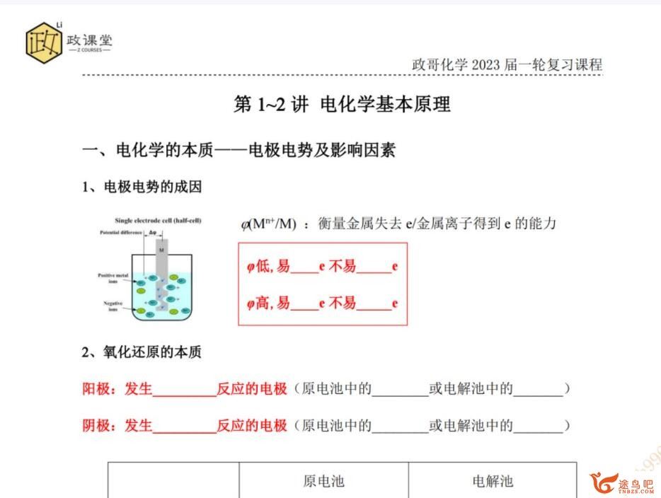 李政2023高考化学一轮复习暑秋联报 暑假班完结秋季班 百度网盘下载