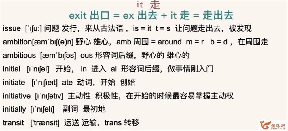 一堂上瘾的单词课6000词频内拆解词根单词课 22讲完结 百度网盘下载