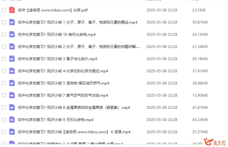 钱老师私塾 初中化学总复习视频全资源课程百度网盘下载