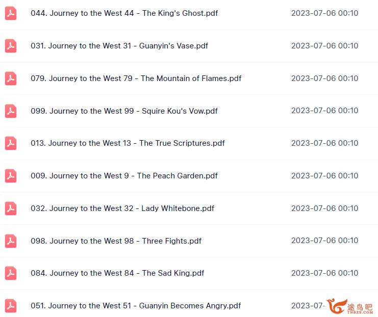 Journey to the West 西游记108集全 视频+绘本+MP3百度网盘下载